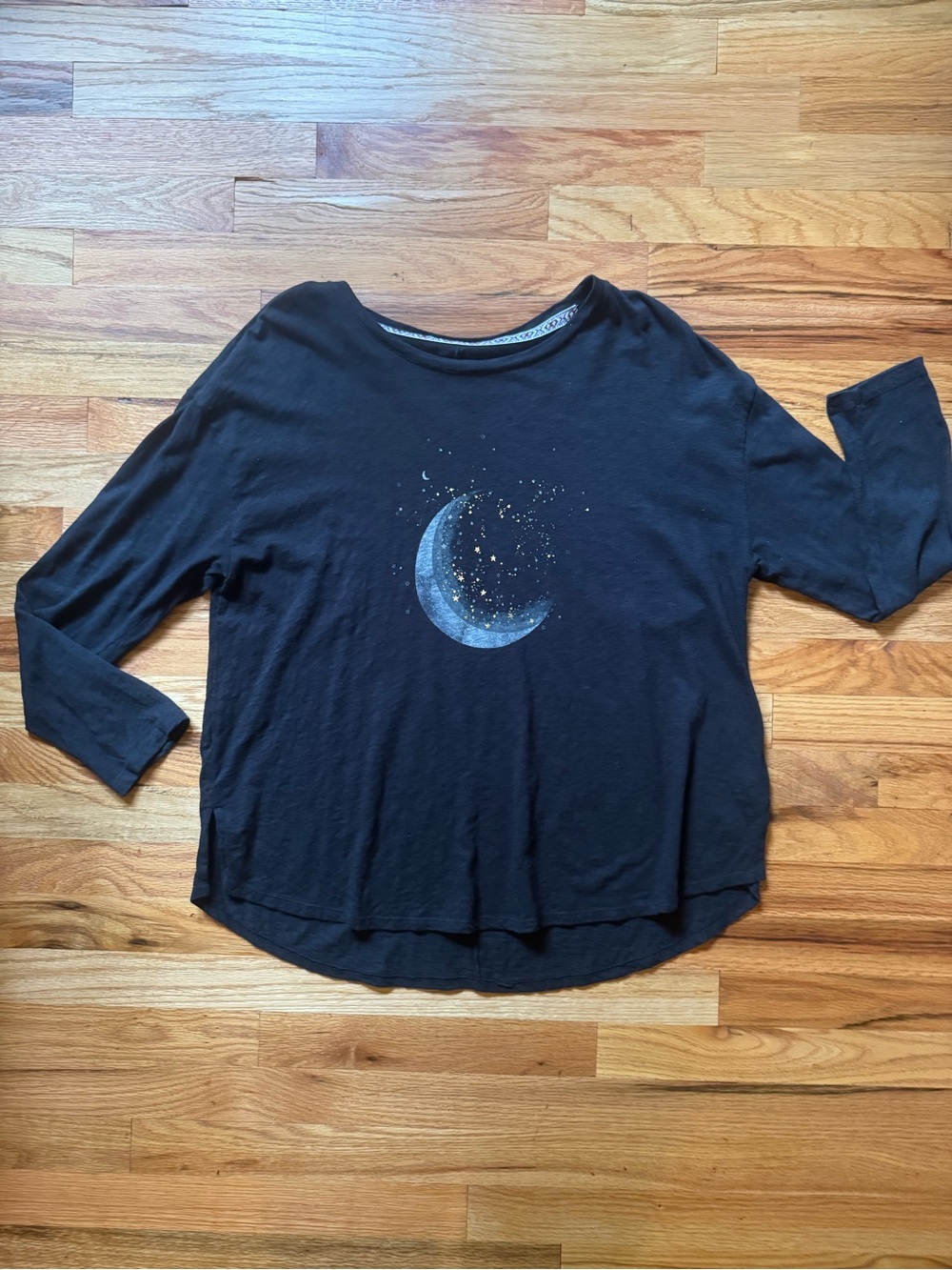 Westbound Black Long-Sleeve Moon Graphic Tee